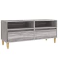 Pikkukuva 1 / 10: vidaXL TV-taso harmaa Sonoma 100x34,5x44,5 cm tekninen puu