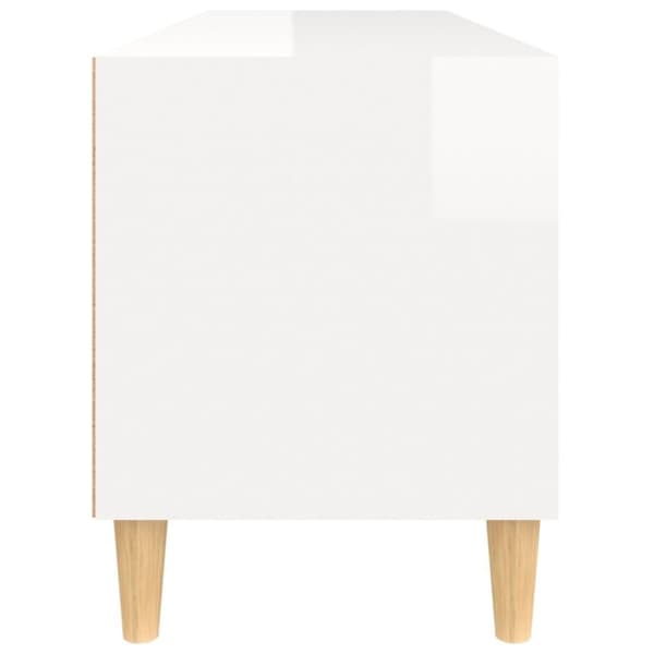 vidaXL TV-benk høyglans hvit 100x34,5x44,5 cm konstruert tre