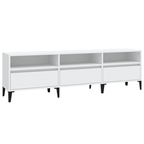 vidaXL Tv-bänk vit 150x30x44,5 cm konstruerat trä
