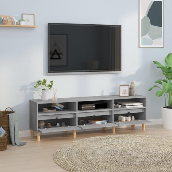 vidaXL TV-benk betonggrå 150x30x44,5 cm konstruert tre