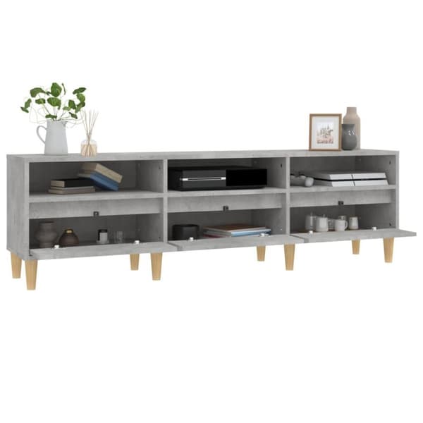 vidaXL TV-benk betonggrå 150x30x44,5 cm konstruert tre