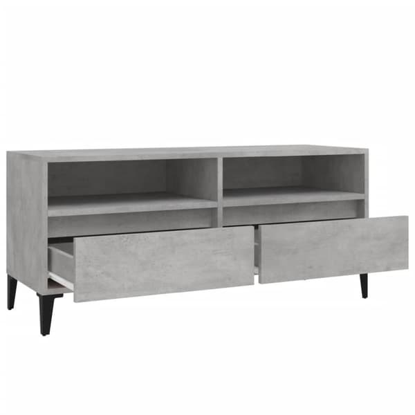 vidaXL tv-bord 100x34,5x44,5 cm konstrueret træ betongrå