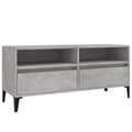 Miniatyrbillede 1 af 10: vidaXL tv-bord 100x34,5x44,5 cm konstrueret træ betongrå