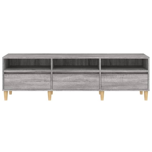 vidaXL tv-bord 150x30x44,5 cm konstrueret træ grå sonoma-eg