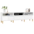 Miniatyrbillede 4 af 10: vidaXL tv-bord 150x30x44,5 cm konstrueret træ hvid højglans