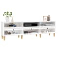 Miniatyrbillede 5 af 10: vidaXL tv-bord 150x30x44,5 cm konstrueret træ hvid højglans