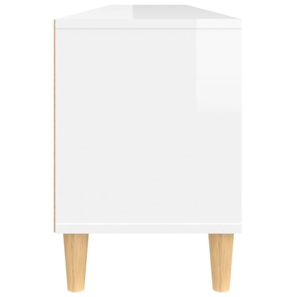 vidaXL tv-bord 150x30x44,5 cm konstrueret træ hvid højglans