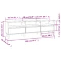 Miniatyrbillede 10 af 10: vidaXL tv-bord 150x30x44,5 cm konstrueret træ hvid højglans