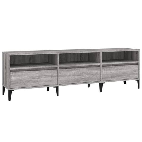 vidaXL TV-taso harmaa Sonoma 150x30x44,5 cm tekninen puu