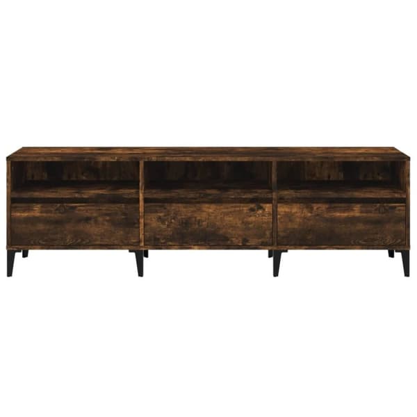 vidaXL tv-bord 150x30x44,5 cm konstrueret træ røget egetræsfarve