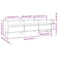 Miniatyrbillede 10 af 10: vidaXL tv-bord 150x30x44,5 cm konstrueret træ røget egetræsfarve