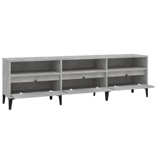 vidaXL tv-bord 150x30x44,5 cm konstrueret træ betongrå