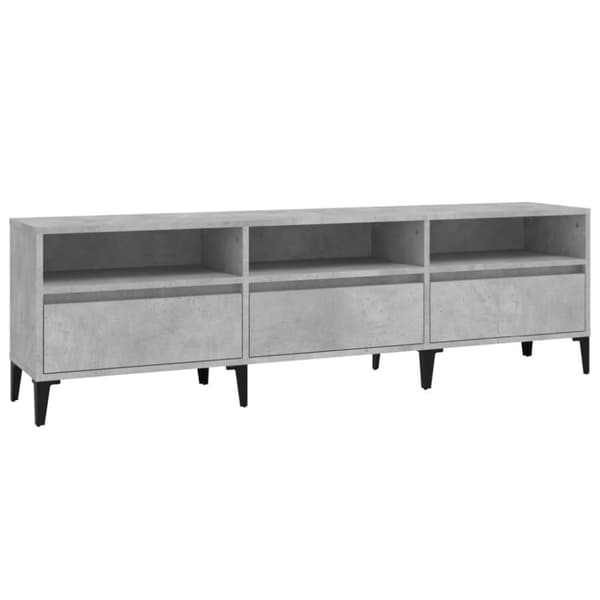 vidaXL TV-benk betonggrå 150x30x44,5 cm konstruert tre