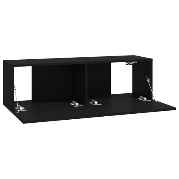 vidaXL Vegghengte TV-benker 4 stk svart 100x30x30 cm