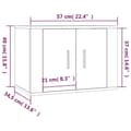 Miniatyrbild 9 av 9: vidaXL Väggmonterade tv-skåp 3 st vit 57x34,5x40 cm