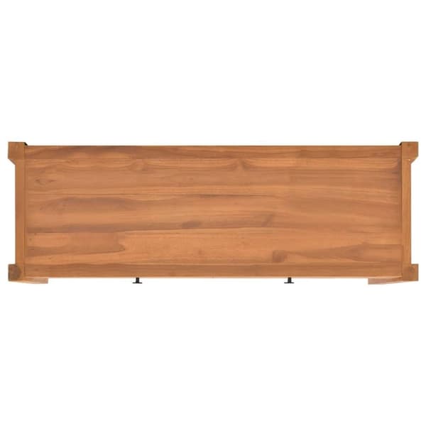 vidaXL Tv-bänk med lådor 120x40x45 cm massiv teak