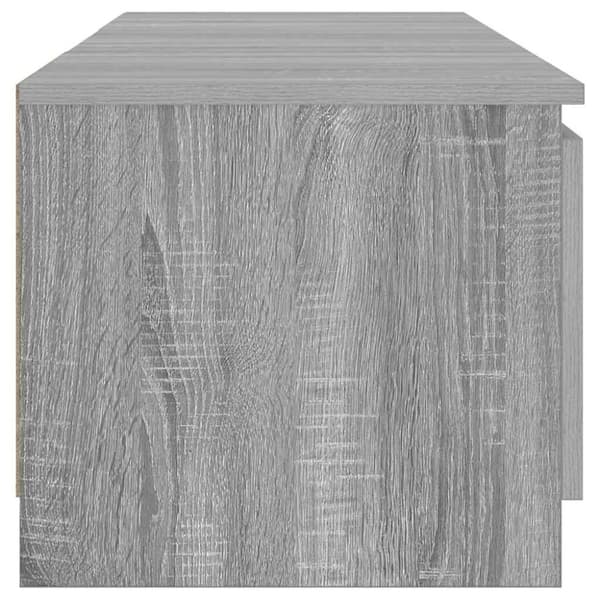 vidaXL Tv-bänk med LED-belysning grå sonoma 140x40x35,5 cm