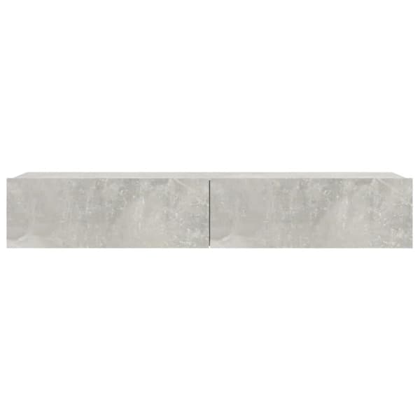 vidaXL Tv-bänk med LED-belysning betonggrå 90x35x15,5 cm