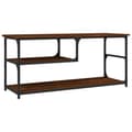 Miniatyrbilde 1 av 9: vidaXL TV-benk brun eik 103x38x46,5 cm konstruert tre og stål
