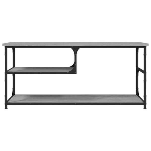vidaXL Tv-bänk grå sonoma 103x38x46,5 cm konstruerat trä och stål