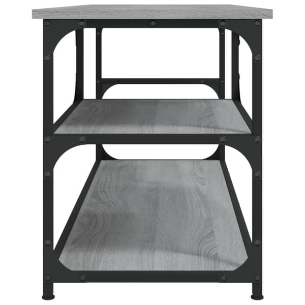 vidaXL Tv-bänk grå sonoma 103x38x46,5 cm konstruerat trä och stål