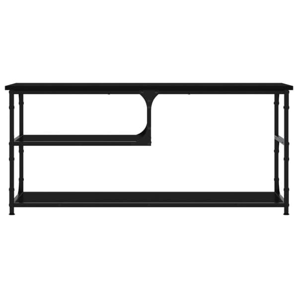 vidaXL TV-benk svart 103x38x46,5 cm konstruert tre og stål