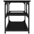 Miniatyrbilde 5 av 9: vidaXL TV-benk svart 103x38x46,5 cm konstruert tre og stål