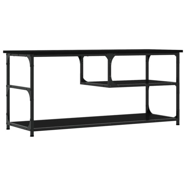 vidaXL TV-benk svart 103x38x46,5 cm konstruert tre og stål