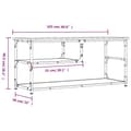 Miniatyrbilde 9 av 9: vidaXL TV-benk svart 103x38x46,5 cm konstruert tre og stål