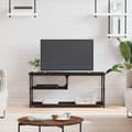 Miniatyrbilde 2 av 9: vidaXL TV-benk svart 103x38x46,5 cm konstruert tre og stål