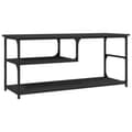 Miniatyrbilde 1 av 9: vidaXL TV-benk svart 103x38x46,5 cm konstruert tre og stål