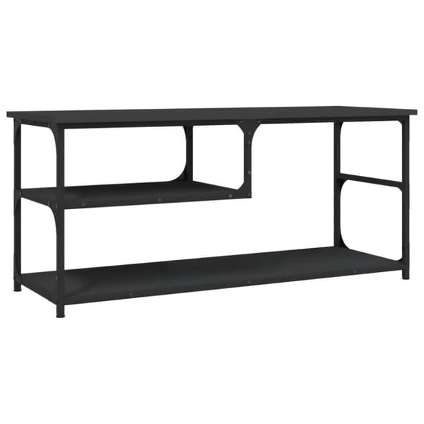 vidaXL TV-benk svart 103x38x46,5 cm konstruert tre og stål