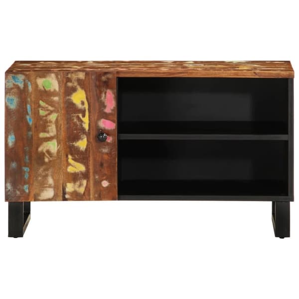 vidaXL TV-taso 80x33x46 cm kierrätetty täyspuu ja tekninen puu