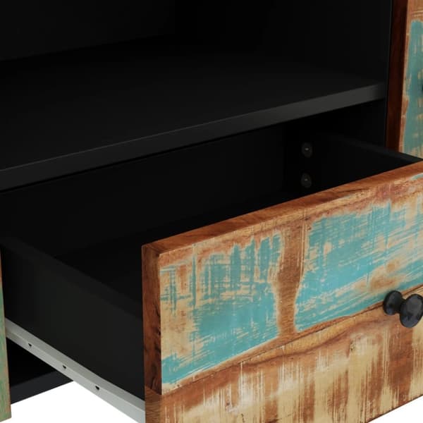vidaXL TV-benk 105x33,5x46 cm gjenvunnet heltre og konstruert tre