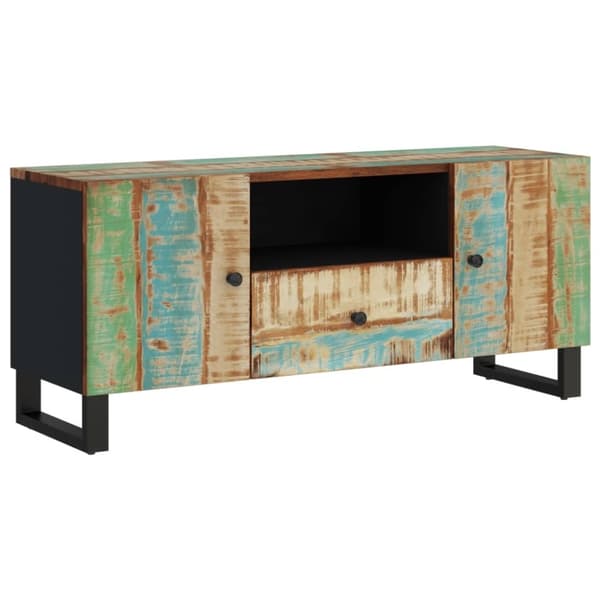 vidaXL TV-benk 105x33,5x46 cm gjenvunnet heltre og konstruert tre