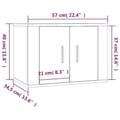 Miniatyrbillede 9 af 9: vidaXL væghængte tv-skabe 3 stk. 57x34,5x40 cm hvid højglans