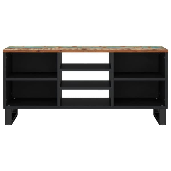 vidaXL TV-benk 100x33x46 cm gjenvunnet heltre og konstruert tre
