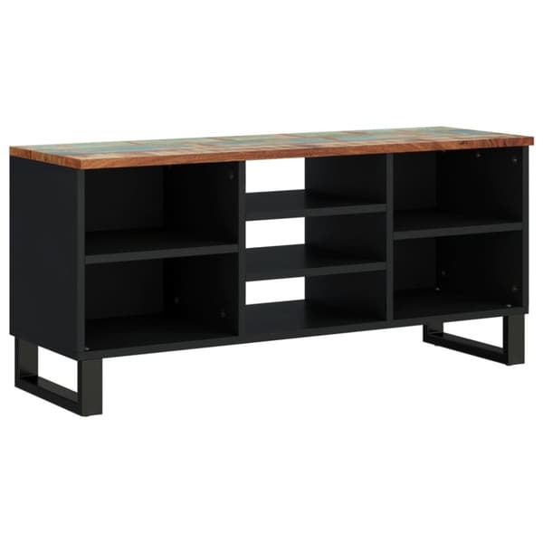 vidaXL TV-benk 100x33x46 cm gjenvunnet heltre og konstruert tre