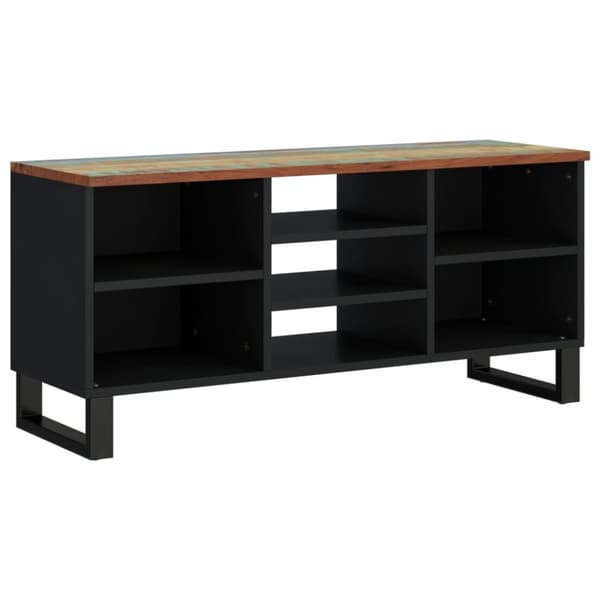 vidaXL TV-benk 100x33x46 cm gjenvunnet heltre og konstruert tre
