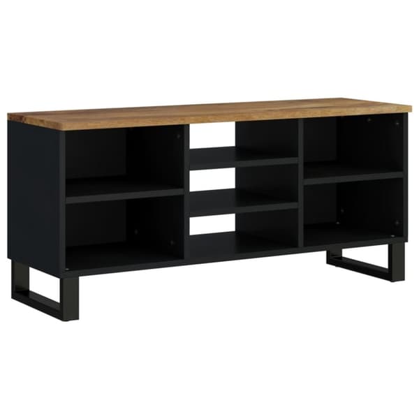 vidaXL TV-benk 100x33x46 cm heltre mango og konstruert tre