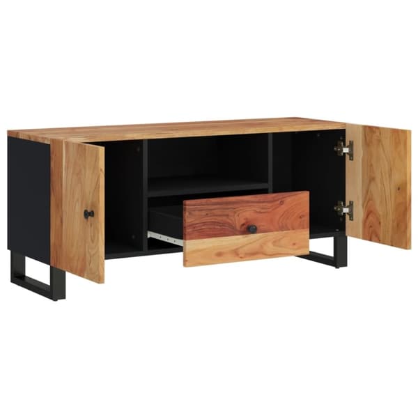 vidaXL tv-bord 105x33,5x46 cm massivt akacietræ og konstrueret træ