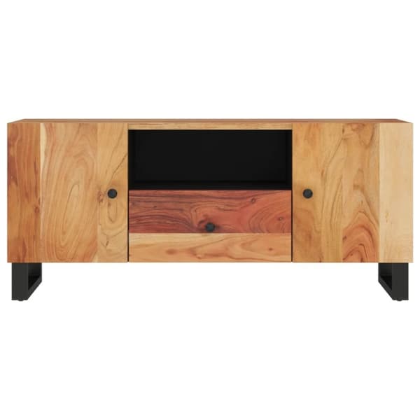 vidaXL tv-bord 105x33,5x46 cm massivt akacietræ og konstrueret træ