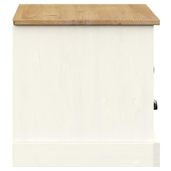 vidaXL TV-benk VIGO hvit 106x40x40 cm heltre furu