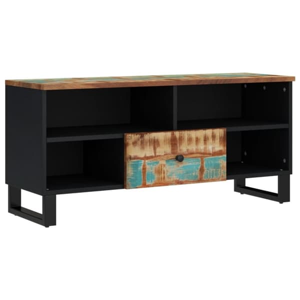 vidaXL TV-skåp 100x33x46 cm massivt återvunnet och konstruerat trä