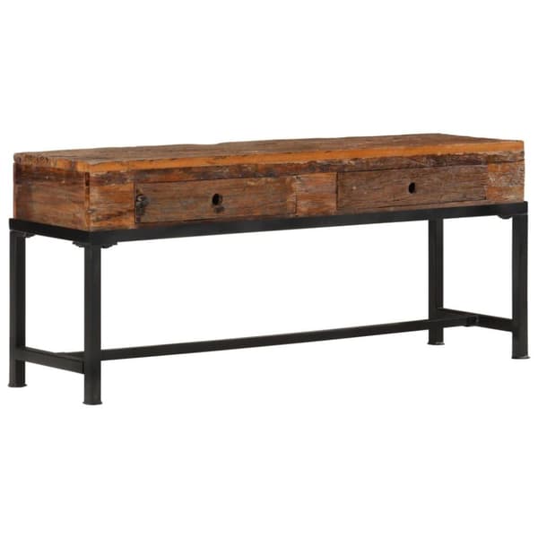 vidaXL tv-bord 110x30x46 cm massivt genbrugstræ