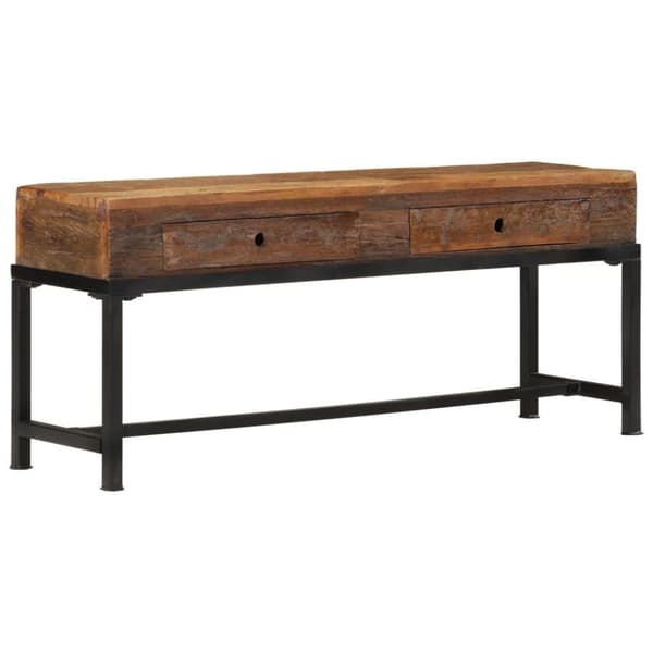 vidaXL tv-bord 110x30x46 cm massivt genbrugstræ