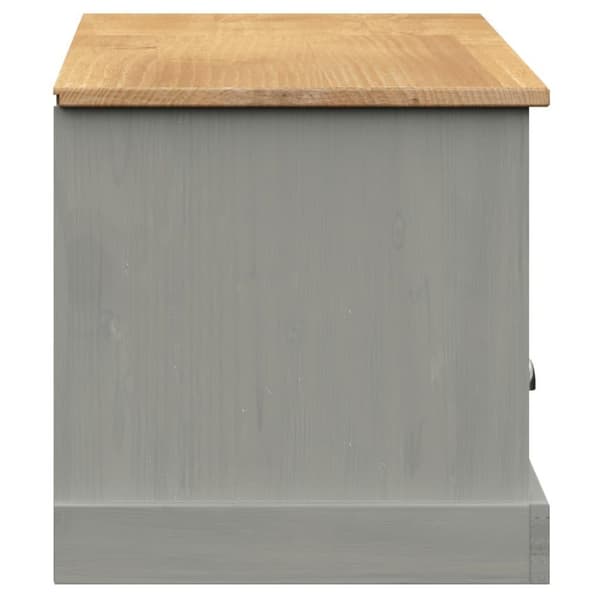 vidaXL Tv-bänk VIGO grå 156x40x40 cm massiv furu