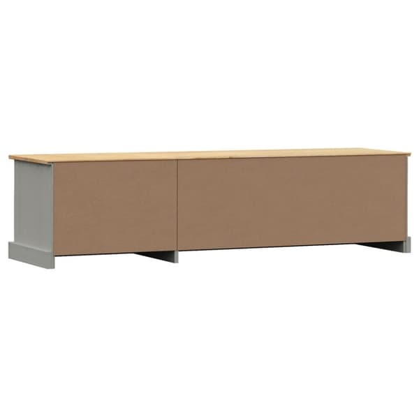 vidaXL Tv-bänk VIGO grå 156x40x40 cm massiv furu