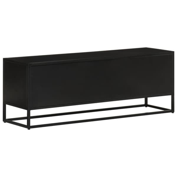 vidaXL Tv-bänk 110x30x40 cm massivt mangoträ och järn