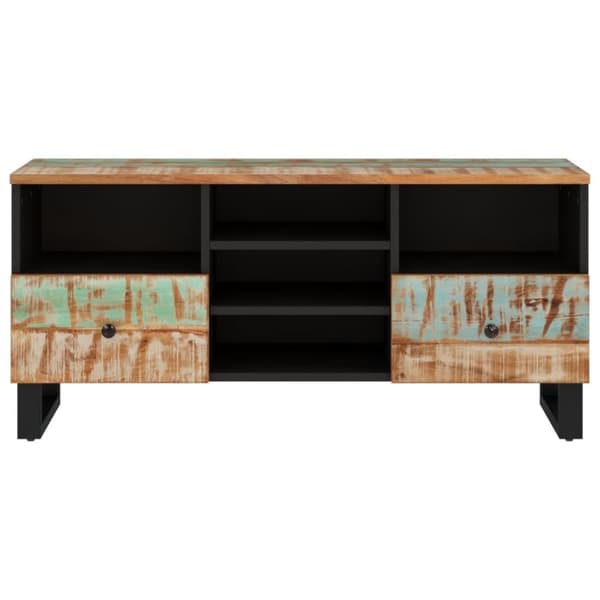vidaXL Tv-bänk 100x33x46 cm massivt återvunnet och konstruerat trä